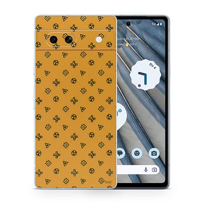 Pixel 7A Yellow Danger 3D Skin WrapitSkin