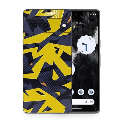 Pixel 7 Abstract Yellow 3D Skin WrapitSkin
