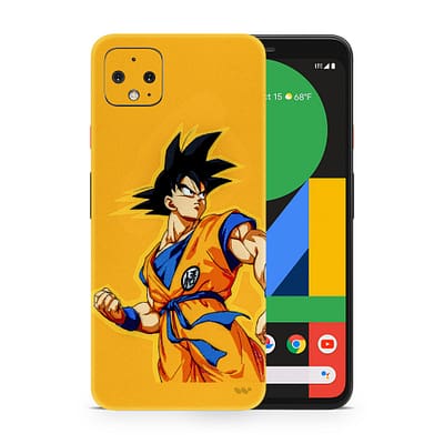 Pixel 4 Goku Yellow 3D Skin WrapitSkin