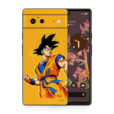 Pixel 6 Goku Yellow 3D Skin WrapitSkin