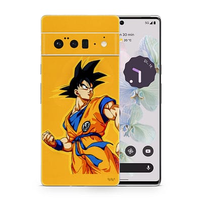 Pixel 6 Pro Goku Yellow 3D Skin WrapitSkin