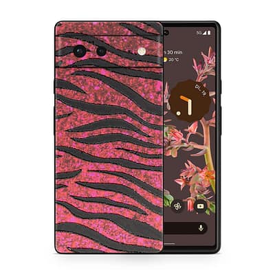 Pixel 6 Red Zebra 3D Skin WrapitSkin
