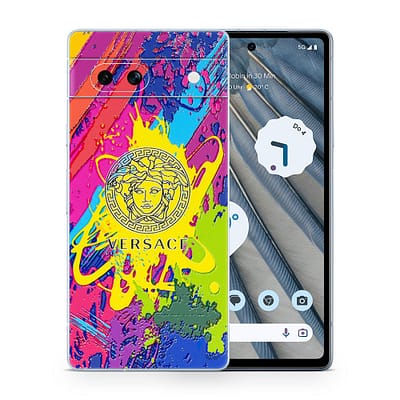 Pixel 7A Versace Colorful 3D Skin WrapitSkin
