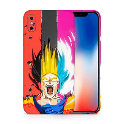 iPhone X Angry Goku 3D Skin WrapitSkin
