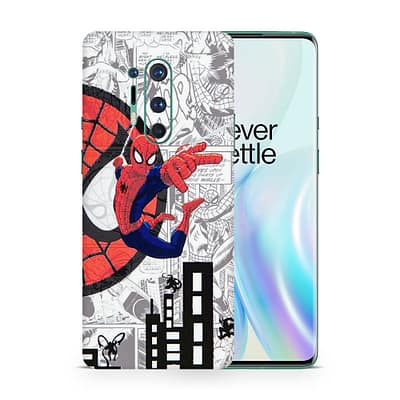 OnePlus 8 Pro Spiderman Comic 3D Skin WrapitSkin