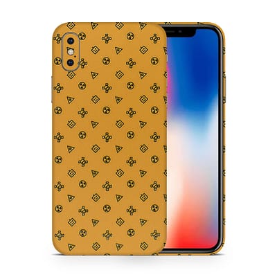 iPhone X Yellow Danger 3D Skin WrapitSkin