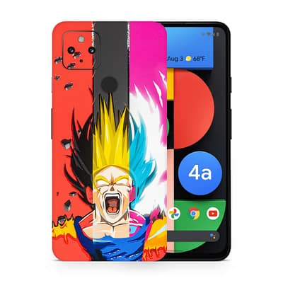 Pixel 4A 5G Angry Goku 3D Skin WrapitSkin