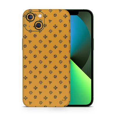 iPhone 13 Mini Yellow Danger 3D Skin WrapitSkin