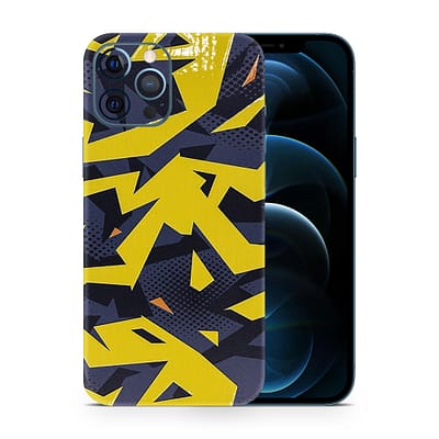 iPhone 12 Pro Max Abstract Yellow 3D Skin WrapitSkin