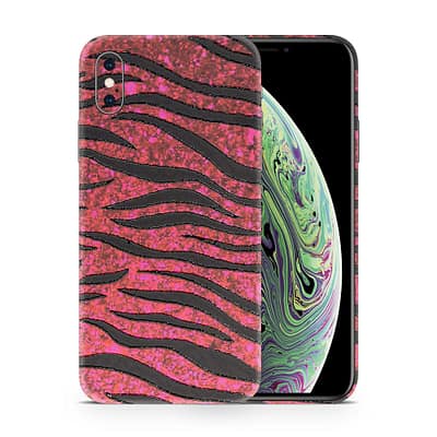 iPhone XS Max Red Zebra 3D Skin WrapitSkin
