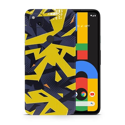 Pixel 4A Abstract Yellow 3D Skin WrapitSkin