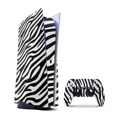 Playstation 5 DISK Edition Black and White Skin WrapitSkin