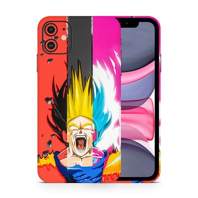 iPhone 11 Angry Goku 3D Skin WrapitSkin