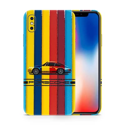 iPhone X Porsche Multicolor 3D Skin WrapitSkin