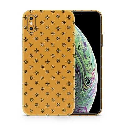 iPhone XS Max Yellow Danger 3D Skin WrapitSkin