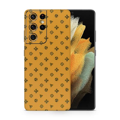 Galaxy S21 Ultra Yellow Danger 3D Skin WrapitSkin
