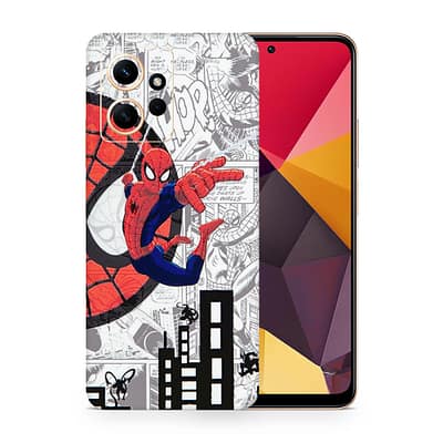Redmi Note 12 4G Spiderman Comic 3D Skin WrapitSkin