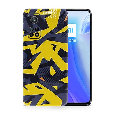 Mi 10T 5G Abstract Yellow 3D Skin WrapitSkin