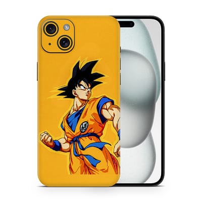 iPhone 15 Plus Goku Yellow 3D Skin WrapitSkin