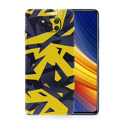 Poco X3 Abstract Yellow 3D Skin WrapitSkin