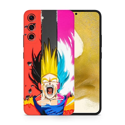 Galaxy S22 Plus Angry Goku 3D Skin WrapitSkin