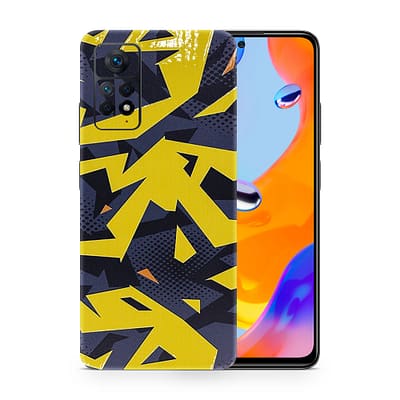 Redmi Note 11 Pro Abstract Yellow 3D Skin WrapitSkin