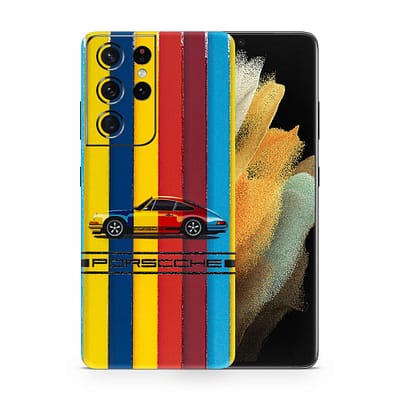 Galaxy S21 Ultra Porsche Multicolor 3D Skin WrapitSkin