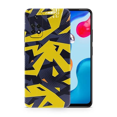 Redmi Note 11 Abstract Yellow 3D Skin WrapitSkin
