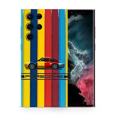 Galaxy S22 Ultra Porsche Multicolor 3D Skin WrapitSkin