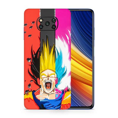 Poco X3 Angry Goku 3D Skin WrapitSkin