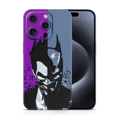 iPhone 15 Pro Batman Vs Joker 3D Skin WrapitSkin