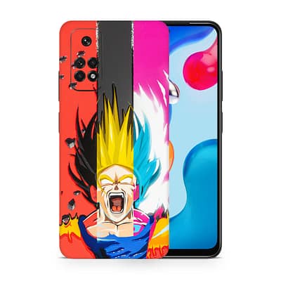 Redmi Note 11 Angry Goku 3D Skin WrapitSkin