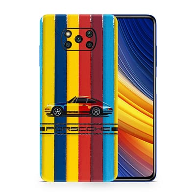 Poco X3 Porsche Multicolor 3D Skin WrapitSkin