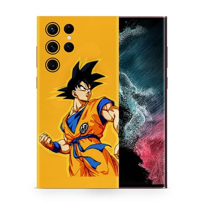 Galaxy S22 Ultra Goku Yellow 3D Skin WrapitSkin