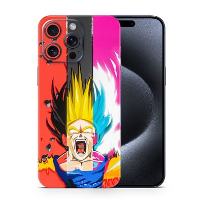 iPhone 15 Pro Max Angry Goku 3D Skin WrapitSkin