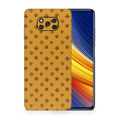Poco X3 Pro Yellow Danger 3D Skin WrapitSkin