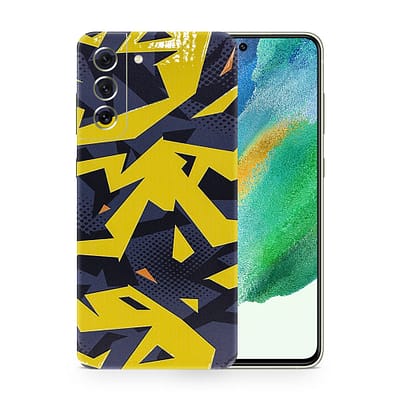 Galaxy S21 FE Abstract Yellow 3D Skin WrapitSkin
