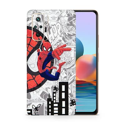 Redmi Note 10 Pro Spiderman Comic 3D Skin WrapitSkin