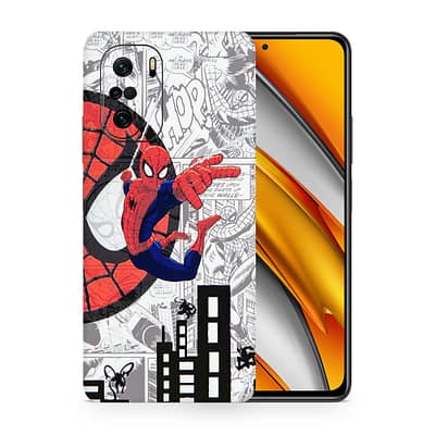Poco F3 Spiderman Comic 3D Skin WrapitSkin