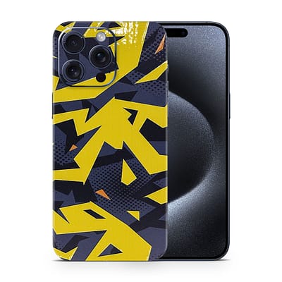 iPhone 15 Pro Max Abstract Yellow 3D Skin WrapitSkin