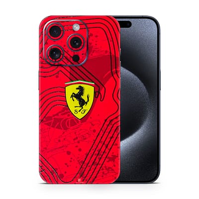 iPhone 15 Pro Ferrari's Blaze 3D Skin WrapitSkin