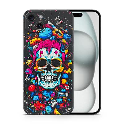 iPhone 15 Skull 3D Skin WrapitSkin