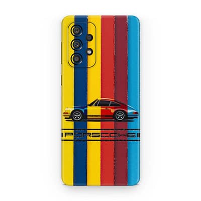 Galaxy A33 5G Porsche Multicolor 3D Skin WrapitSkin
