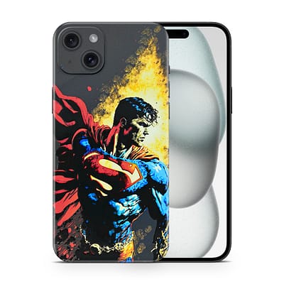 iPhone 15 Plus Superman Comic 3D Skin WrapitSkin