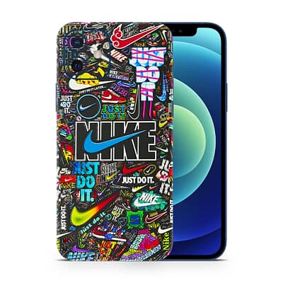 iPhone 12 Nike Logos 3D Skin WrapitSkin
