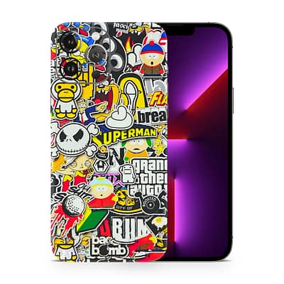 iPhone 13 Pro Max Sticker Bomb 3D Skin WrapitSkin