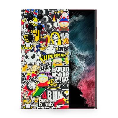 Galaxy S22 Ultra Sticker Bomb 3D Skin WrapitSkin