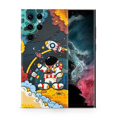 Galaxy S22 Ultra Flight Planet 3D Skin WrapitSkin