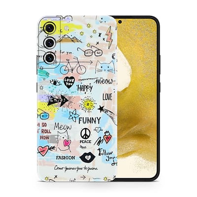 Galaxy S22 Plus Doodles 3D Skin WrapitSkin