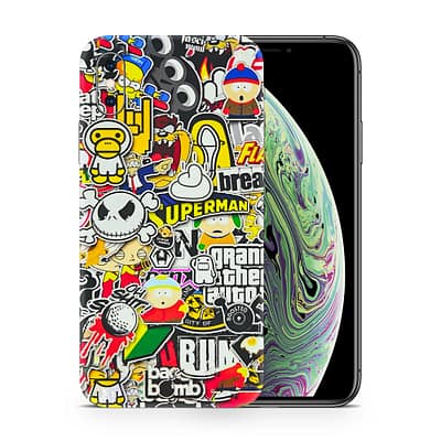 iPhone XS Sticker Bomb 3D Skin WrapitSkin
